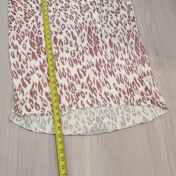 Chan Luu Animal Print Multicolor Maxi Dress Large Red Blue Green Lined Scoop - Picture 5 of 8